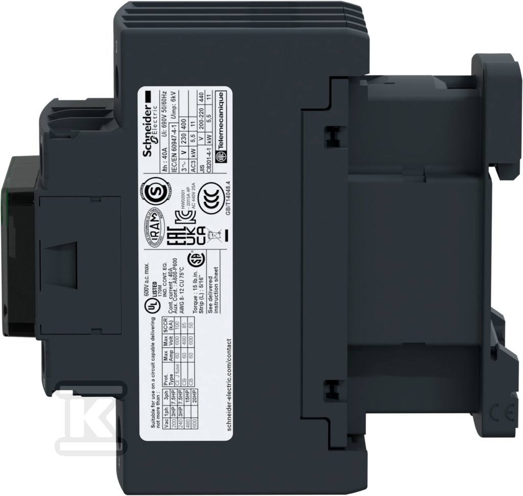 Контактор силовий, TeSys Deca, AC1, 40A - LC1D258P7